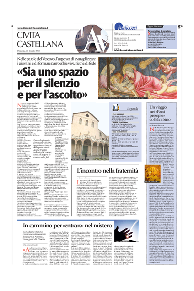 Avvenire - pagina diocesana del 18/12/2016